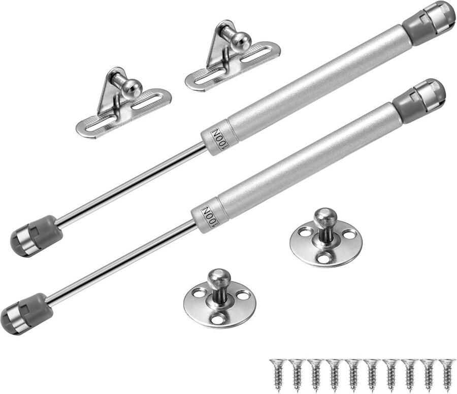 2PCS 100N Gasveren Meubels Hydraulische Veer Gas Schokken Pneumatische Arm voor Lifting Deur Kast Keuken Meubels Kast Slaapkamer Garderobekast Scharnierdemper