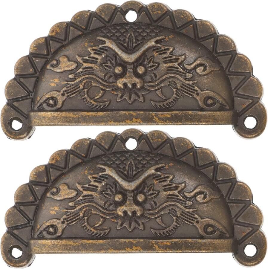 2Pcs Lion Head Handle Retro Cabinet Handles Chest Handles Cabinet Door Handle Retro Furniture Handles Drawer Faucet