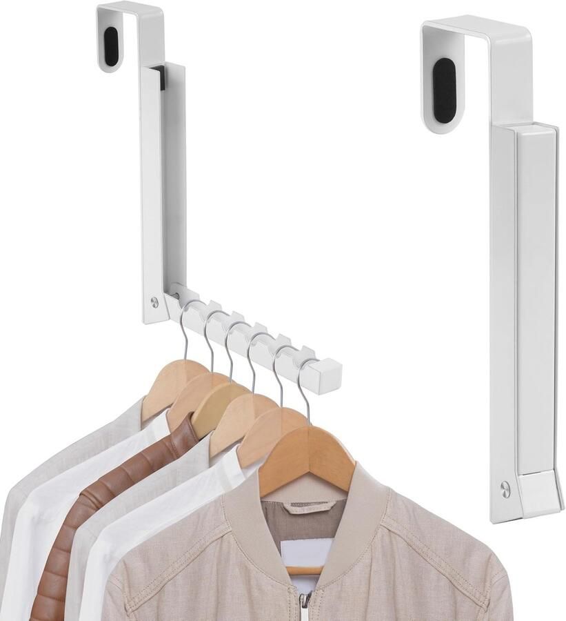 2stuks Opvouwbare Deurhaken Over Deur Opvouwbare wandhaken voor Kleding en Accessoires deurhaak om op te hangen Handige Opvouwbare Deurhaken voor Kleding