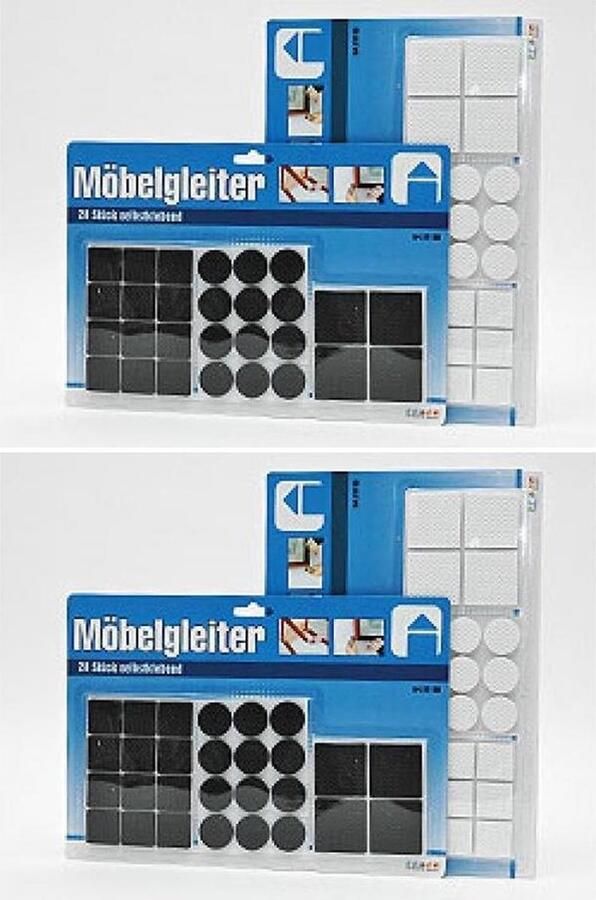 Merkloos 2x Antikrasviltjes voor meubels 28-delig Meubelviltjes