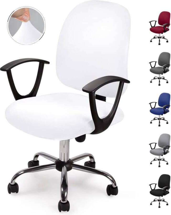 Stoelhoezen Set van 4 Stuks Stretch Stoelhoezen Jacquard Eetkamerstoelhoezen Universele Stoelhoezen Afneembaar Wasbare Stoelhoes voor Eetkamer Hotel Banket Bruiloft Feest(T-Grijs Set van 4) - Foto 3