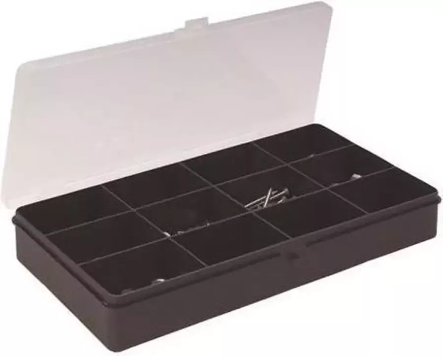 2x Gereedschap opbergdoos assortimentsdoos 12-vaks 30 x 16 x 5 cm gereedschapkisten sorteerdozen