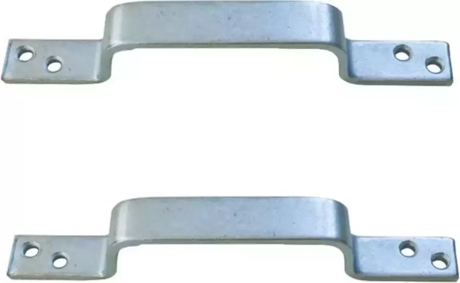 2x Handgrepen meubelgrepen staal verzinkt 18 cm handvatten voor meubels en schuifdeuren deurgrepen keukengrepen