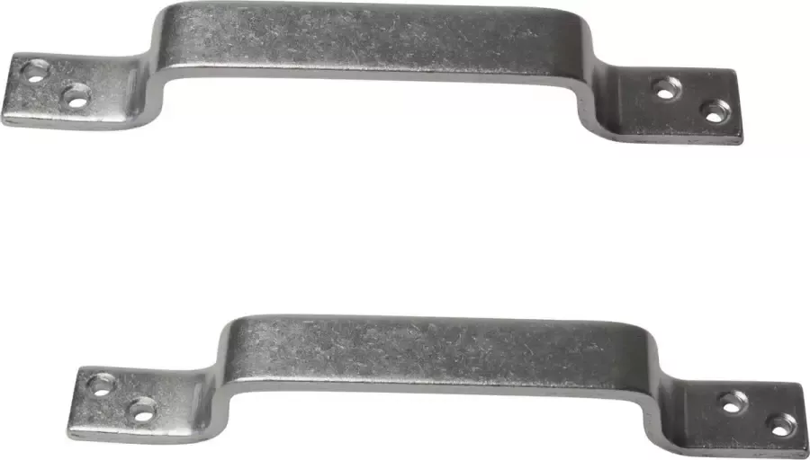 2x Handgrepen meubelgrepen staal verzinkt 25 cm handvatten voor meubels en schuifdeuren deurgrepen keukengrepen