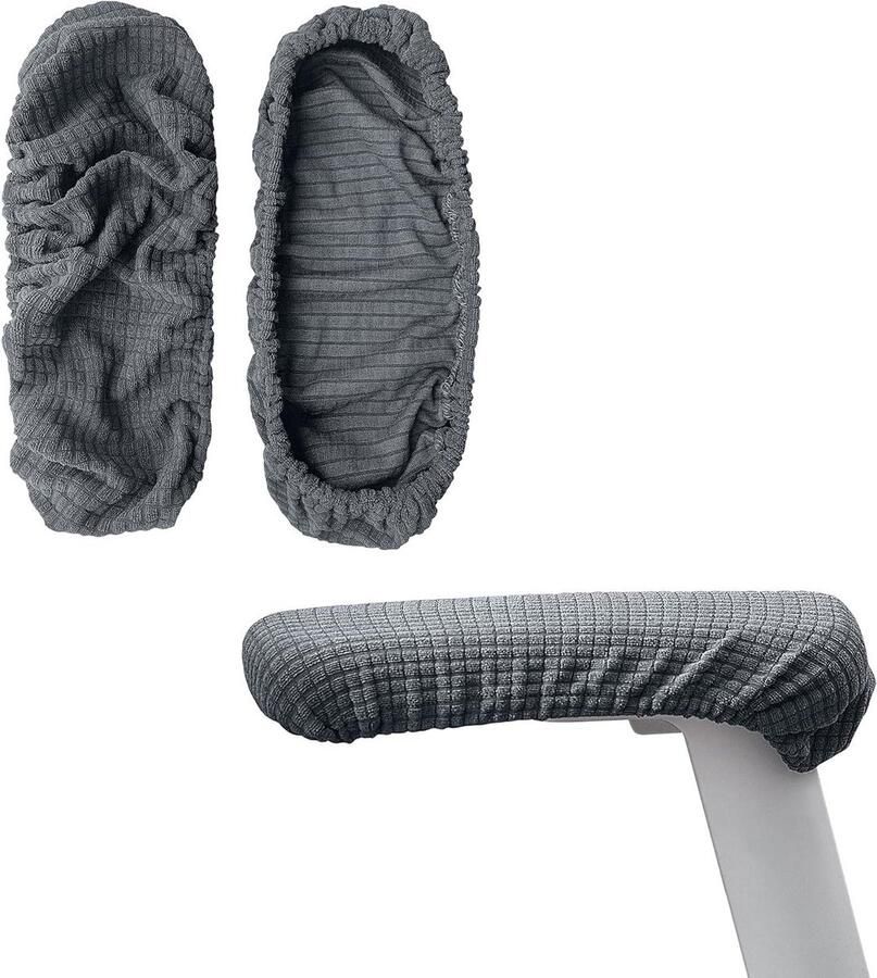 2x hoes voor armleuning in donkergrijs Geschikt voor bureaustoelen Beschermende cover voor armleuningen