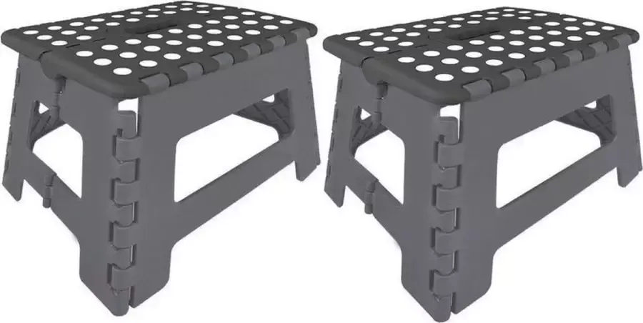 2x Inklapbare opstapkruk keukentrapje 29 x 21 5 x 22 cm opstapkrukje