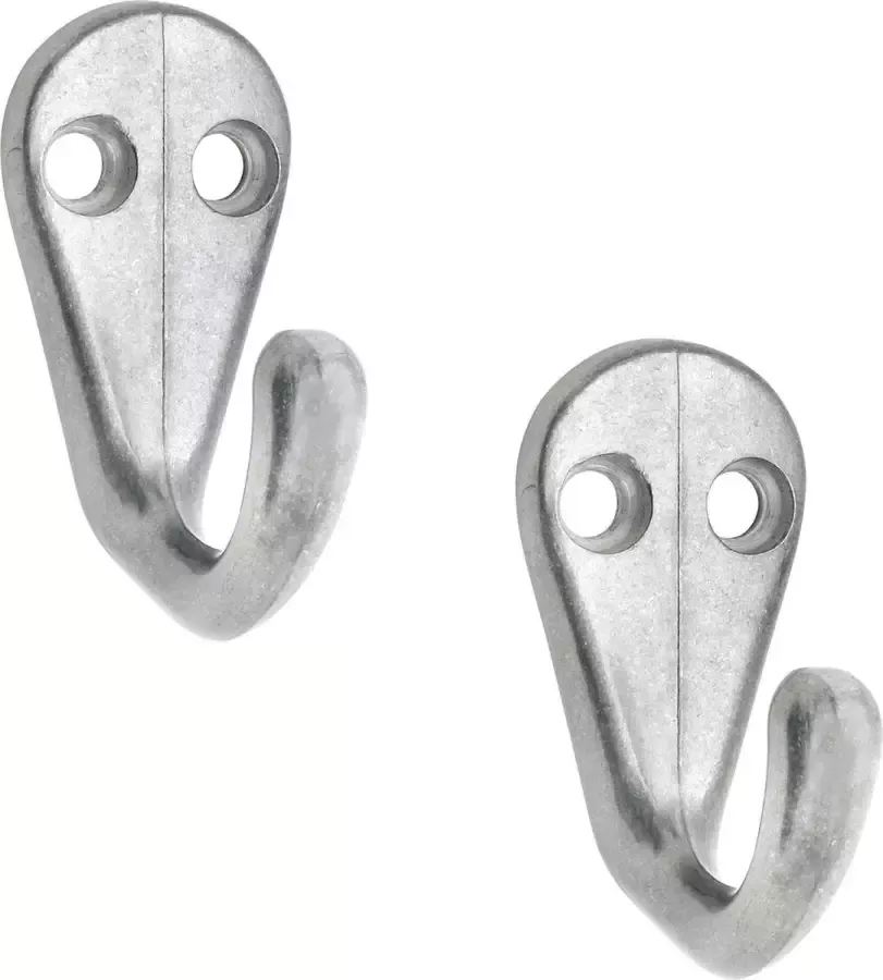 Siro 2x Luxe kapstokhaken jashaken goudkleurig hoogwaardig aluminium 3 x 4 1 cm goudkleurige kapstokhaakjes garderobe haakjes - Foto 2