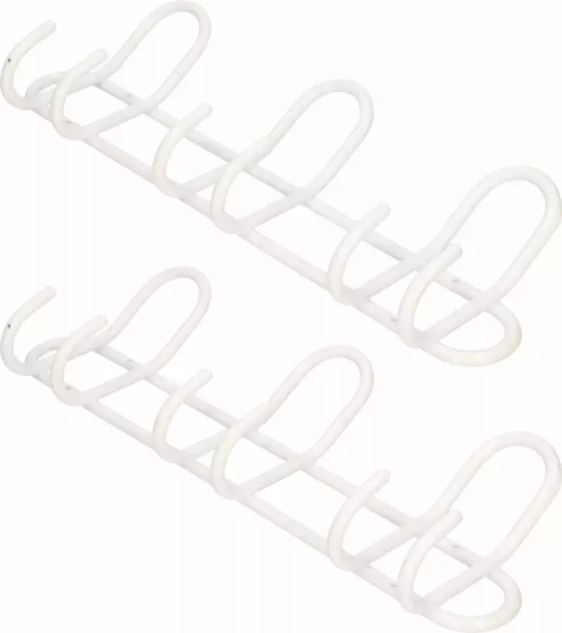 2x Luxe kapstokken jashaken met 3x dubbele haak hoogwaardig aluminium 14 5 x 40 cm witte wandkapstokken garderobe haakjes deurkapstokken