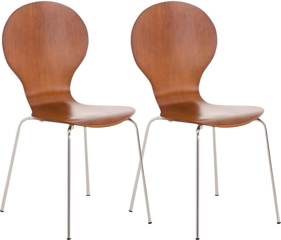 2x Stapelbare Bezoekersstoelen Ergonomische Zit Ruimtebesparend Design
