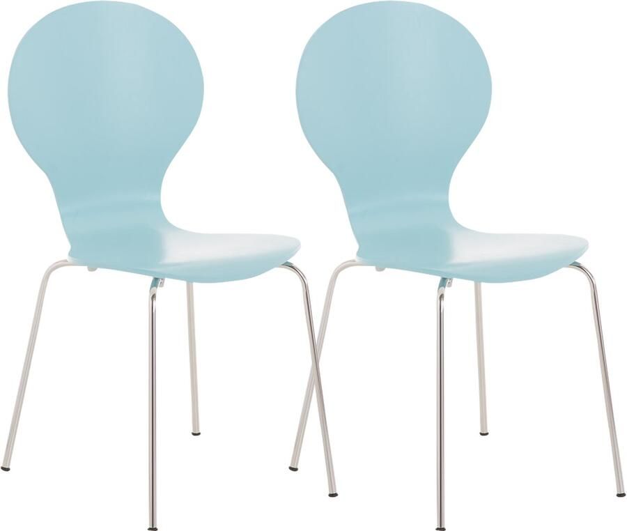 2x Stapelbare Bezoekersstoelen Ergonomische Zit Ruimtebesparend Design