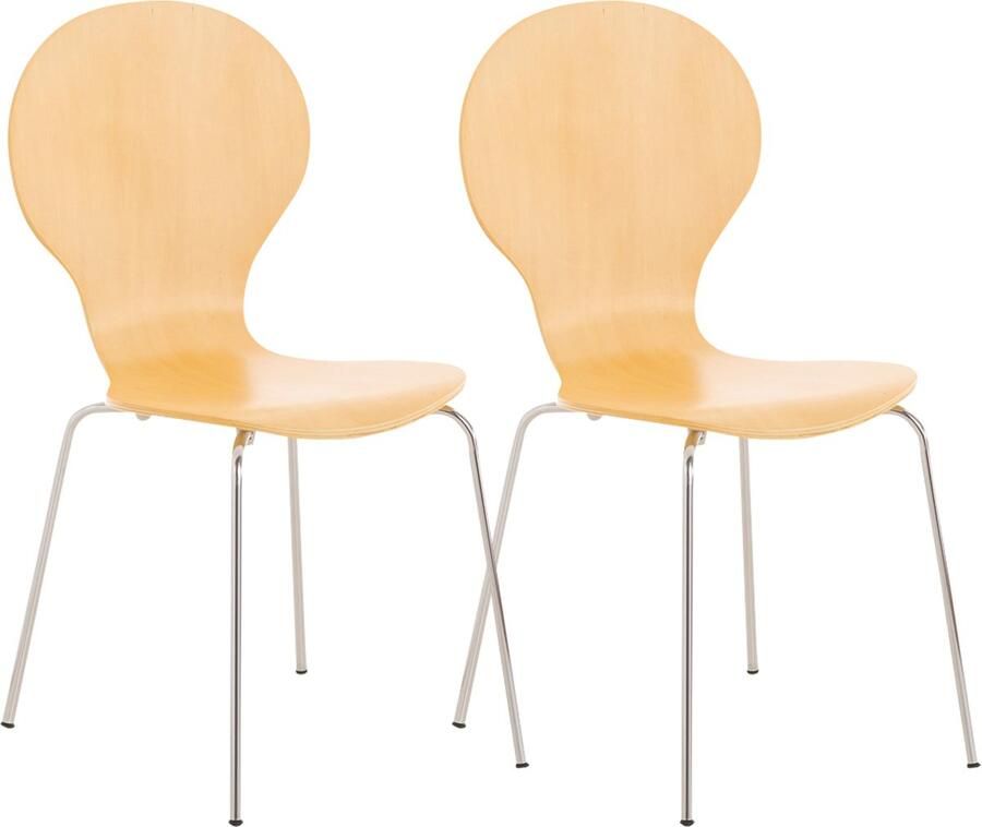 2x Stapelbare Bezoekersstoelen Ergonomische Zit Ruimtebesparend Design