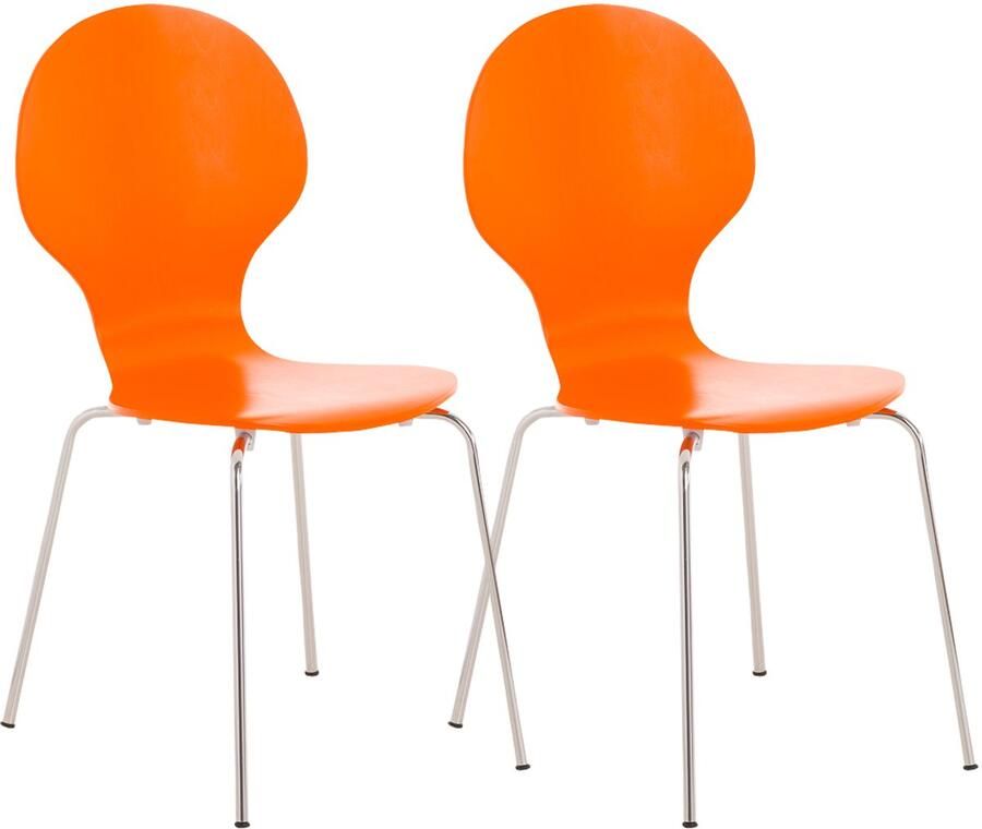 2x Stapelbare Bezoekersstoelen Ergonomische Zit Ruimtebesparend Design