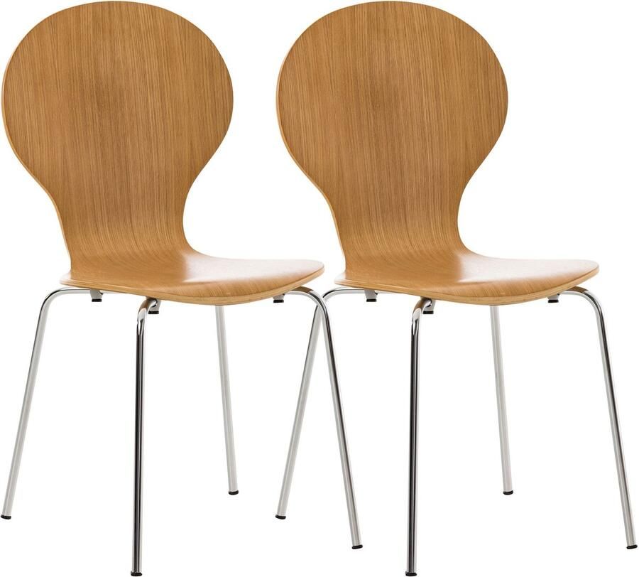 2x Stapelbare Bezoekersstoelen Ergonomische Zit Ruimtebesparend Design