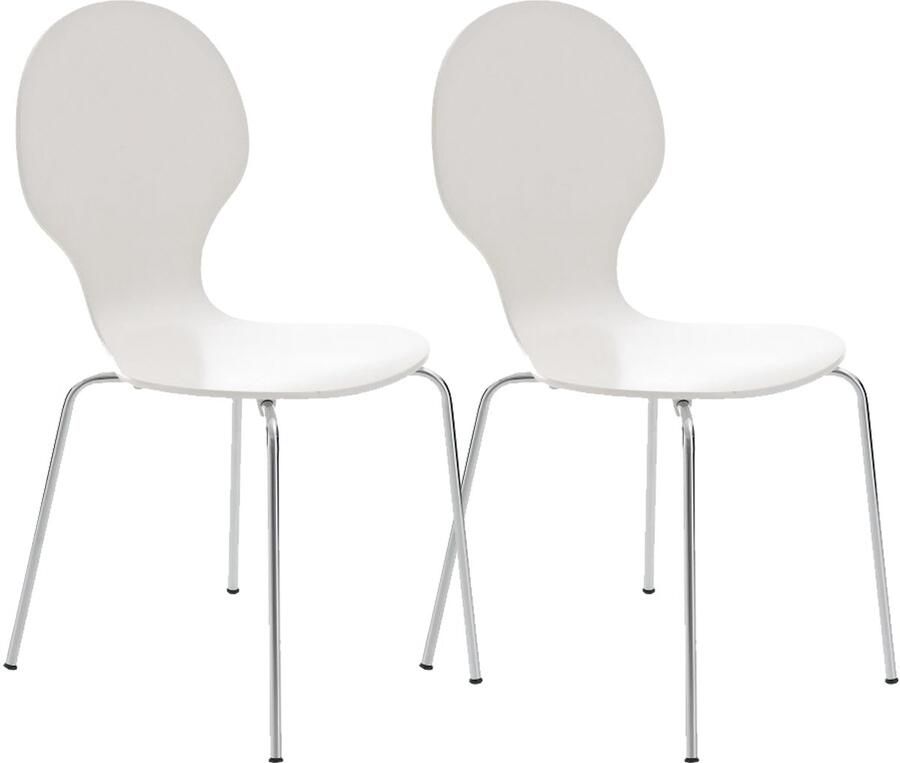 2x Stapelbare Bezoekersstoelen Ergonomische Zit Ruimtebesparend Design