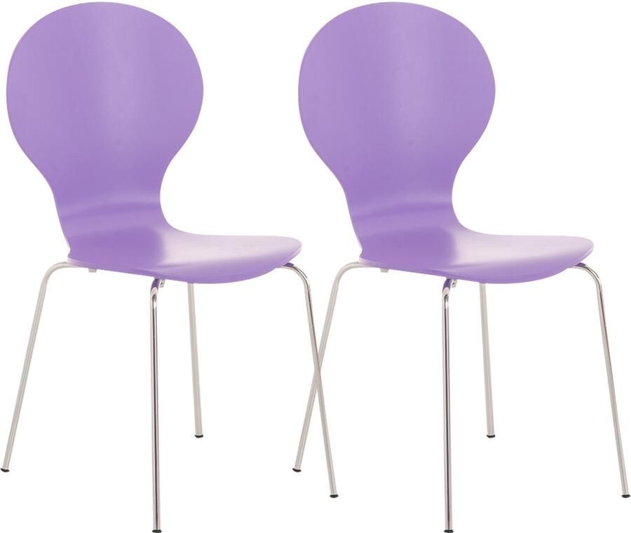 2x Stapelbare Bezoekersstoelen Ergonomische Zit Ruimtebesparend Design