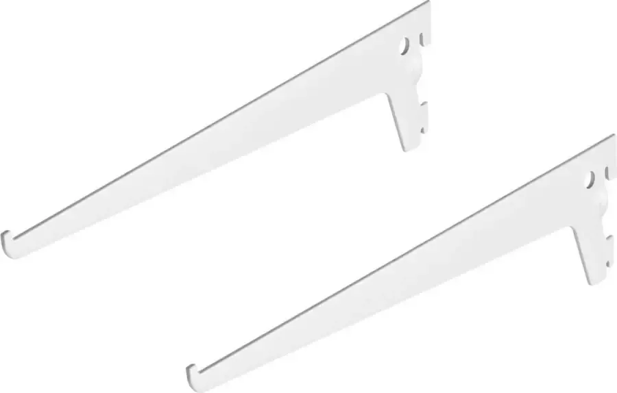 2x stuks plankdragers schapdragers wit gelakt staal 25 cm draagvermogen 110 kg wandplank wandrek