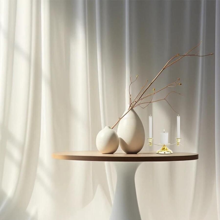 3 Arm Ijzeren Kaarsenhouder Gouden Unity Kandelaar voor Bruiloft Tafel Party Decoratieve Kaarsenhouder Home Decor 275x124.5x110mm