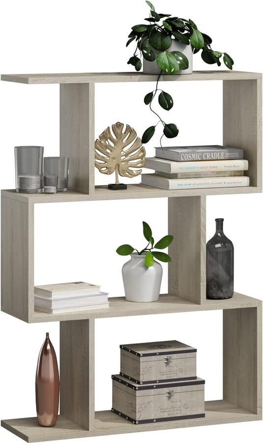 3 boekenkast van spaanplaat B H D 76 4x107x28cm staand rek kubusrek vrijstaand perfect als ruimteverdeler verkrijgbaar in verschillende uitvoeringen