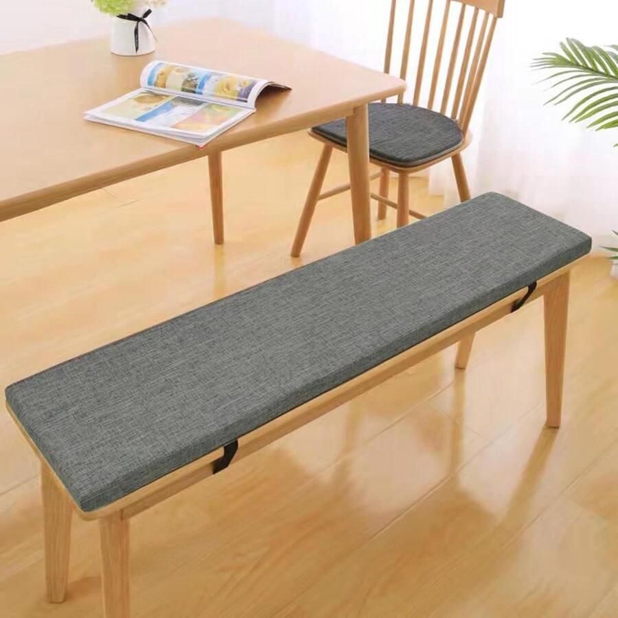 3 cm dik zitkussen wasbaar stoelkussen tuinbank outdoor zitkussen groot voor stoel vloer bureaustoel donkergrijs 180 x 35 x 3 cm