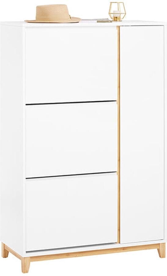 3 Compartiment schoenkast Opslagorganisator Schoenenrek stofvrije toegang 59 cm x 115 cm x 40 cm