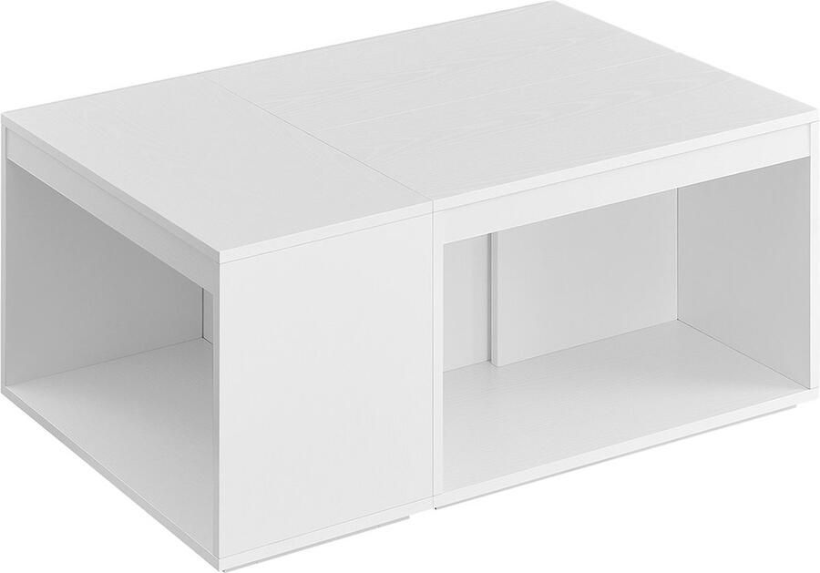 3-delige set salontafel Bijzettafels Spaanplaat Opbergruimte 30cm x 60cm x 40cm Sneeuwwitje