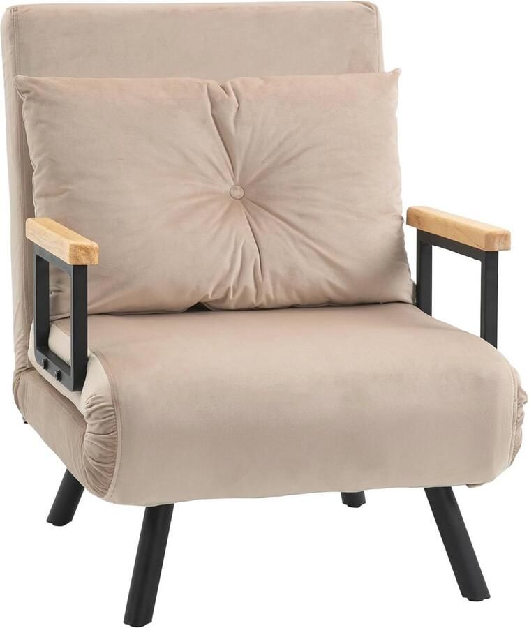 3-in-1 Converteerbare Fauteuil Comfortabele Zit- en Slaapoplossing