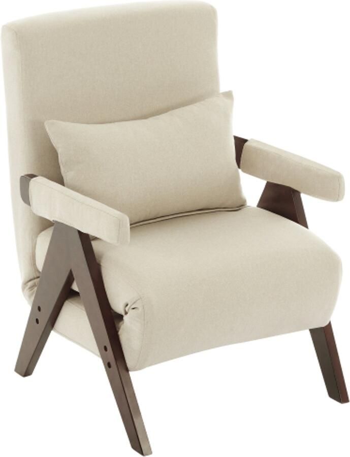 GOTAGEE 3-in-1 omvormbare fauteuil met slaapfunctie omvormbare slaapbank gestoffeerde opklapbare fauteuil gestoffeerde zitting loungestoel eenpersoonsbed geschikt voor woonkamer slaapkamer kantoor appartement