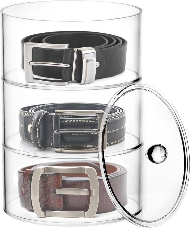 3-laags riemorganizer riemopberger stapelbare acrylriemhouder voor riemen horloges armbanden