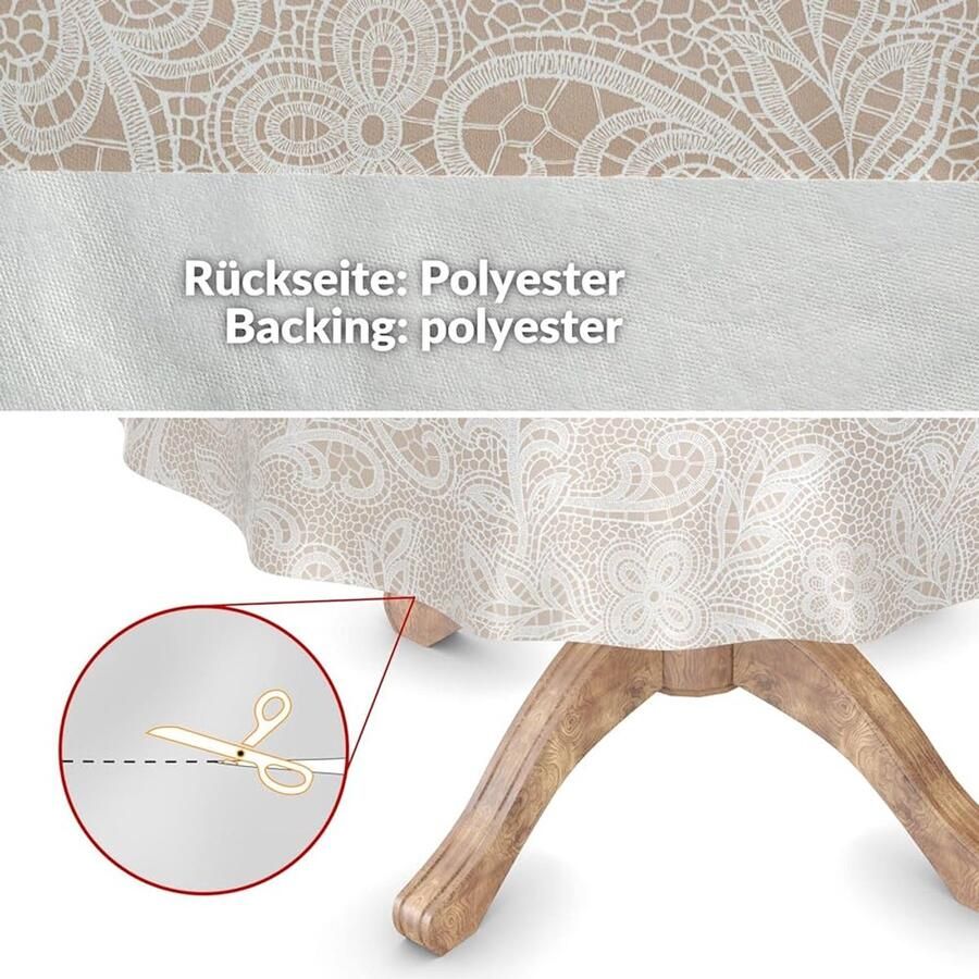 3-laags tafelkleed onderhoudsvriendelijk geschikt voor binnen en buiten 1 stuk