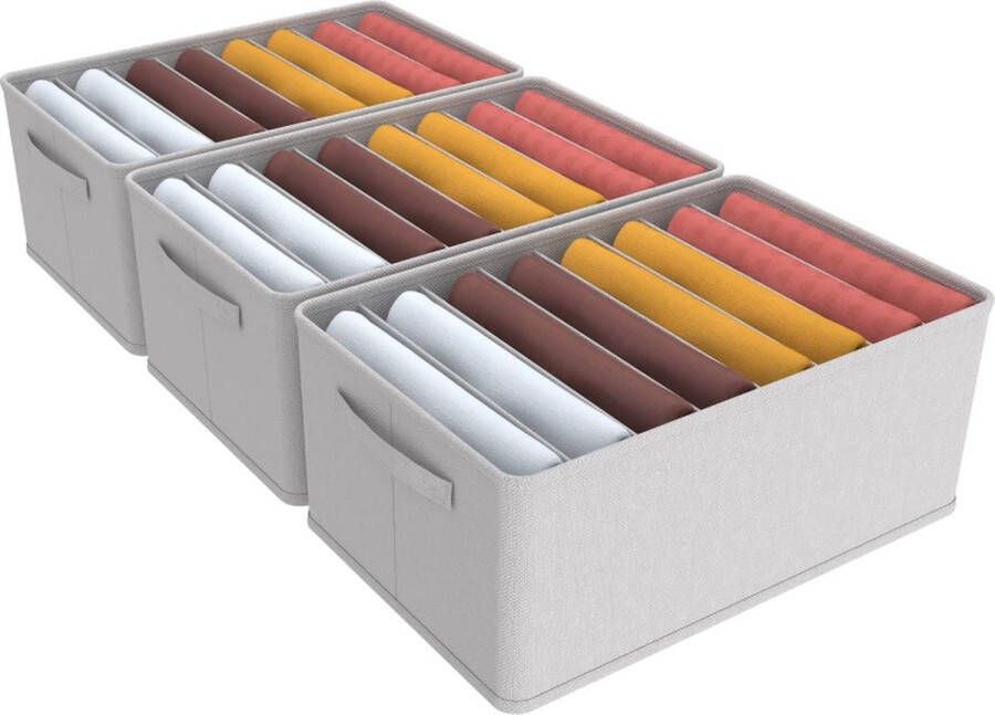 3 opbergdozen voor kleding kledingkast jeans truien shirts organizer opbergen