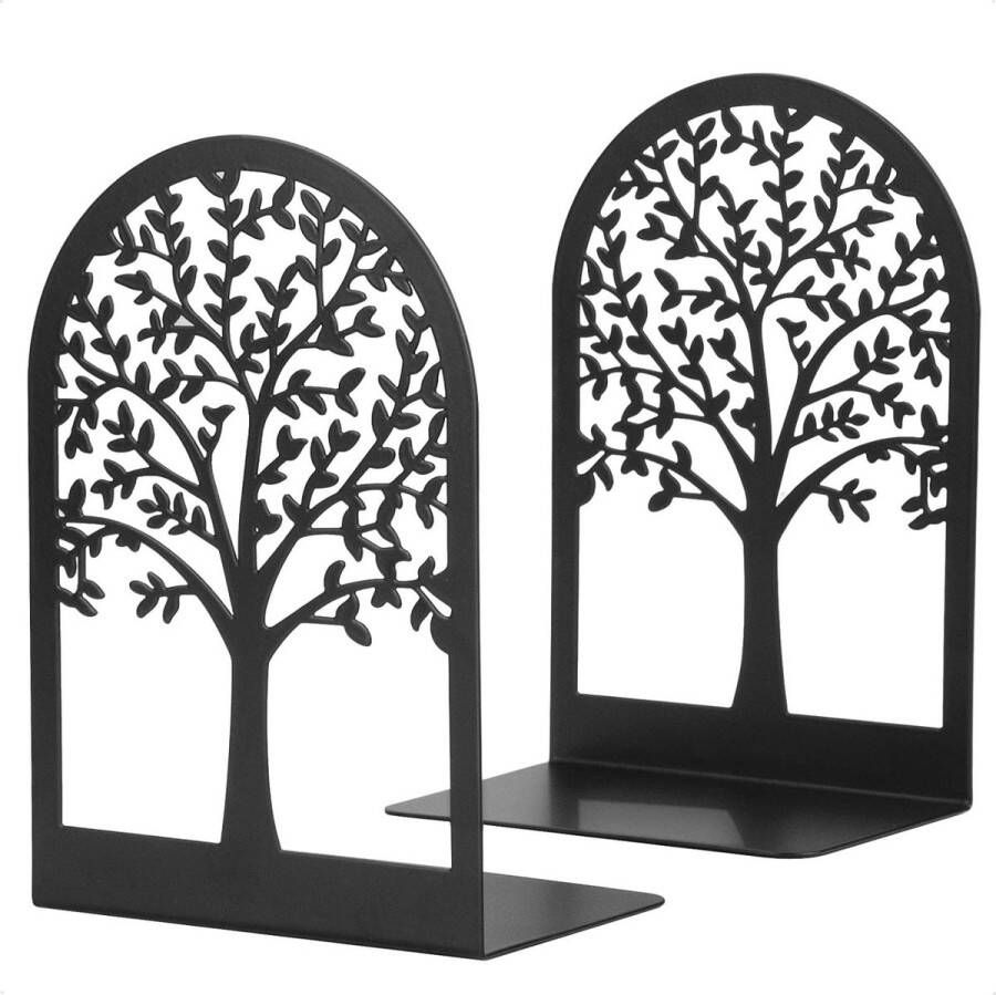 3 paar boekensteunen metaal zwart boekenhouder plank boekenstandaard rek boekenstopper voor boekenplank bureau thuis kantoor school (zwart)