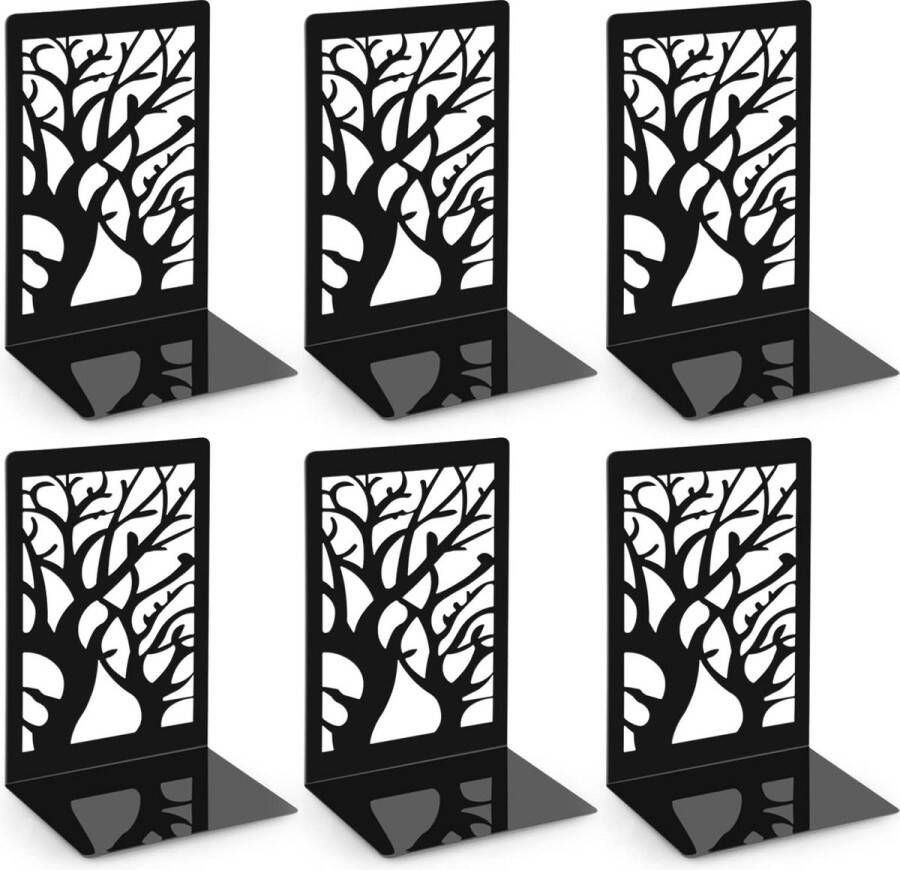 3 paar boekensteunen metalen boekenhouder voor kinderen school bibliotheek zwart 9 3 x 12 x 17 2 cm