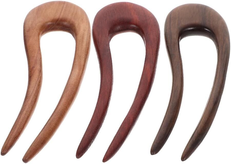 3 Pcs Vintage Decorative Hairpin U-Shaped Hairpin for Women Girls Hairpin Women Hairpin Hair Accessories for Women Girls Hairpin Chopsticks Vintage Woman Wood