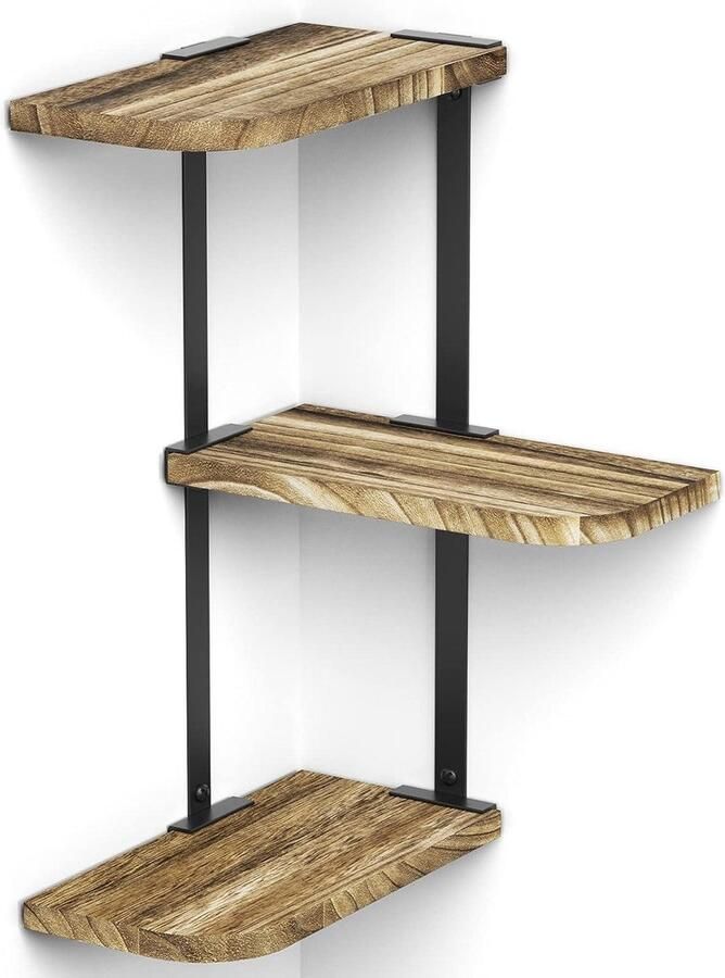 3 planken hoekrek om op te hangen aan de muur design boekenkast slaapkamer woonkamer badkamer keuken kantoor
