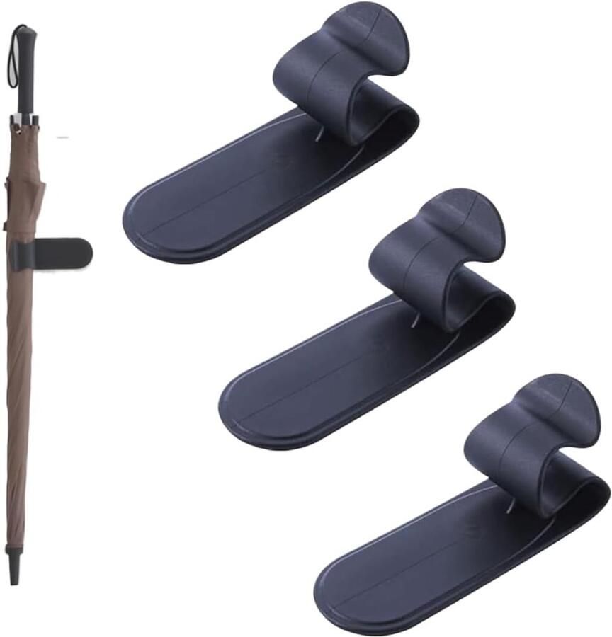3 stuks auto kofferbak paraplu haak houder hanger universele organizer bevestigingsclip voor auto voertuig wandhanger houder auto home organisatie Paraplubak parapluhouder paraplustandaard zwart