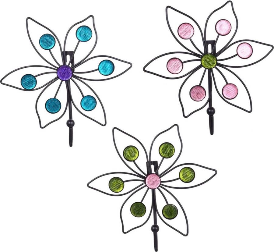 3 Stuks Bloem Haak Metalen Muur Bloemendecor Decoratieve Kapstok Rustieke Handdoekhaak Kunst Aan De Muur Bloemen Wandhanger Decor De Kleding Haak Kind Ijzer