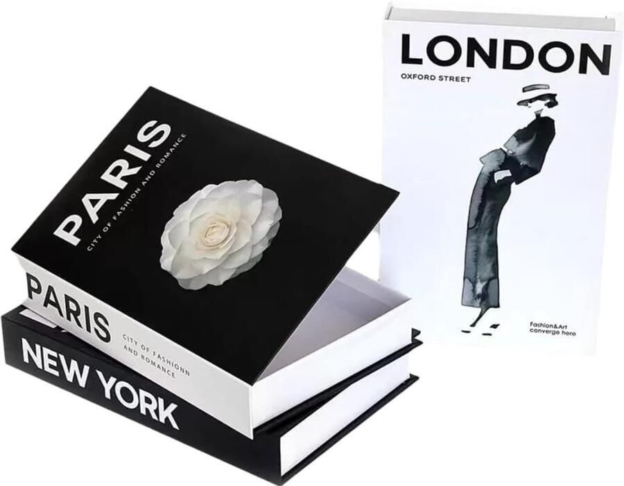 3 stuks decoratieve boeken voor woondecoratie kartonnen doos alleen valse boeken opbergdoos decoratie valse boeken displayboeken voor salontafel planken decoratieve opslag decoratieve boeken