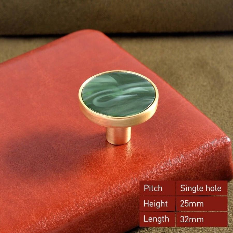 3 Stuks Luxe Meubelknop Groen 3.2*2.5 cm Meubel Handgreep Knop voor Kledingkast Deur Lade Keukenkast