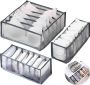 3 stuks opvouwbare mesh-opbergdoos ondergoed-lade-organizer lade-organizer opbergdozen voor kleding ondergoed babykleding beha's sokken stropdassen (zwart) - Thumbnail 1