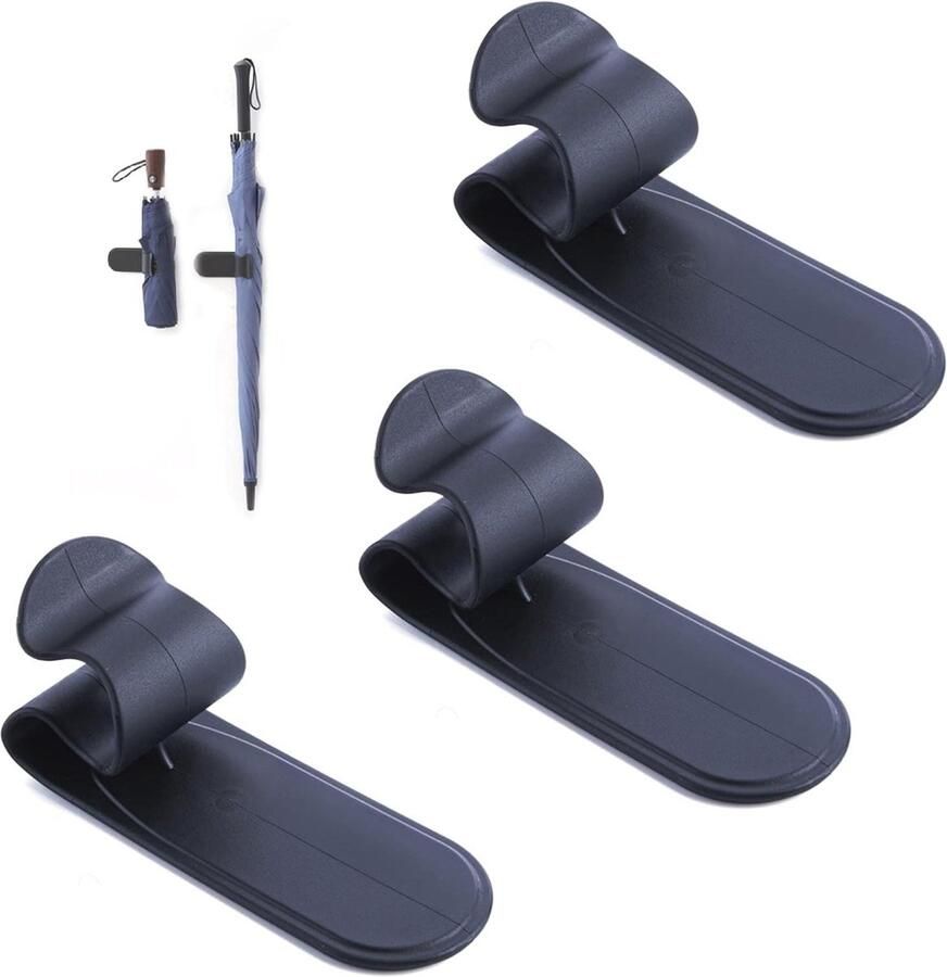 3 stuks zelflegende parapluhouder multifunctionele paraplustandaard ruimtebesparend waterdicht punch-vrije opbergstandaard