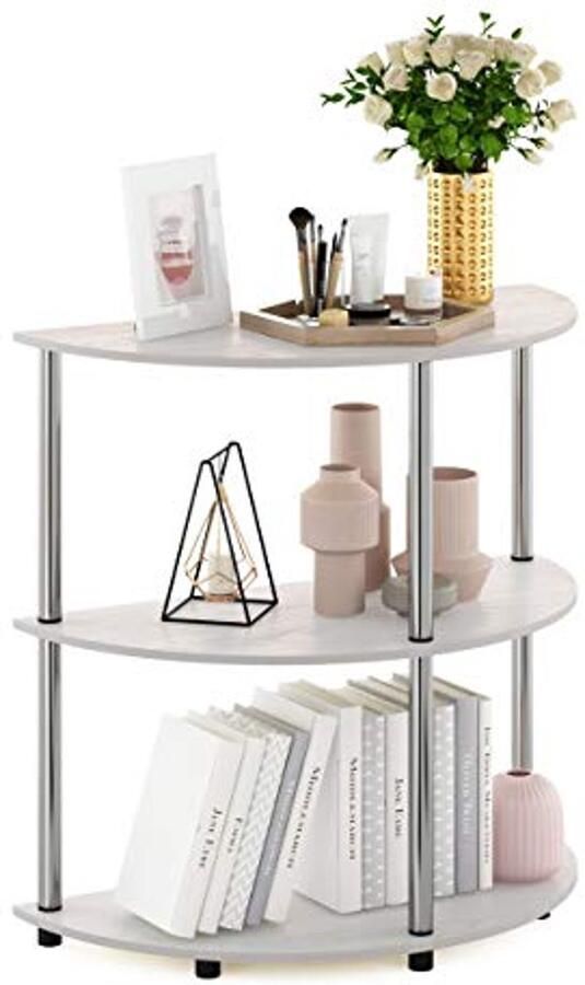 3-Tier Boekenkast met Ruimtebesparend Ontwerp in Zwart