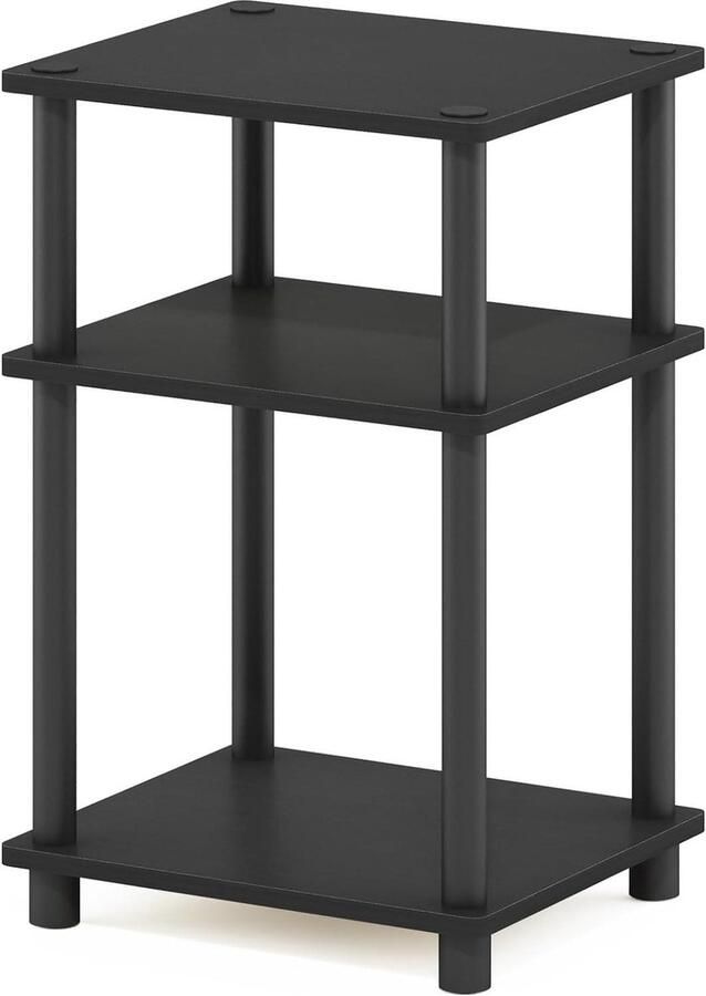 3-Tier Turn-N-Tube Bijzettafel Americano Zwart Nachtkastje zwart 60 cm hoog