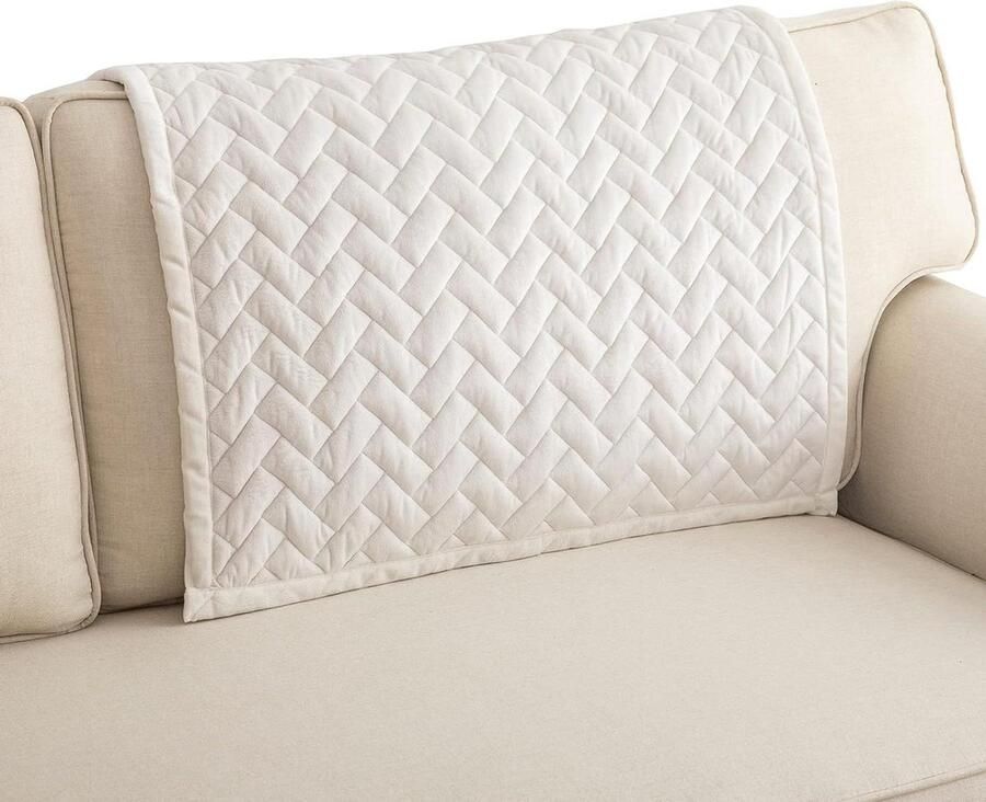 3-zits anti-slip bankhoes voor L-vorm chaise longue hoekbank wit honden huisdieren woonkamer 90 x 90 cm hoekbank overtrek