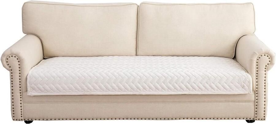 3-zits anti-slip bankovertrek voor L-vorm chaise longue hoekbank Bankhoes Wit 90 x 120 cm Geschikt voor honden en huisdieren hoekbank overtrek