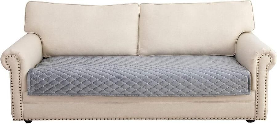 3-zits anti-slip bankhoes voor L-vorm chaise longue hoekbank lichtgrijs honden 90 x 180 cm hoekbank overtrek