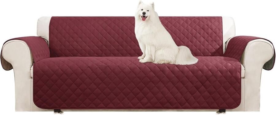 3-zits bankhoes bordeaux + lichtgrijs Duurzaam en stijlvol