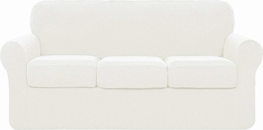 3-zits bankhoes met aparte zitkussens Wasbare en elastische meubelbescherming