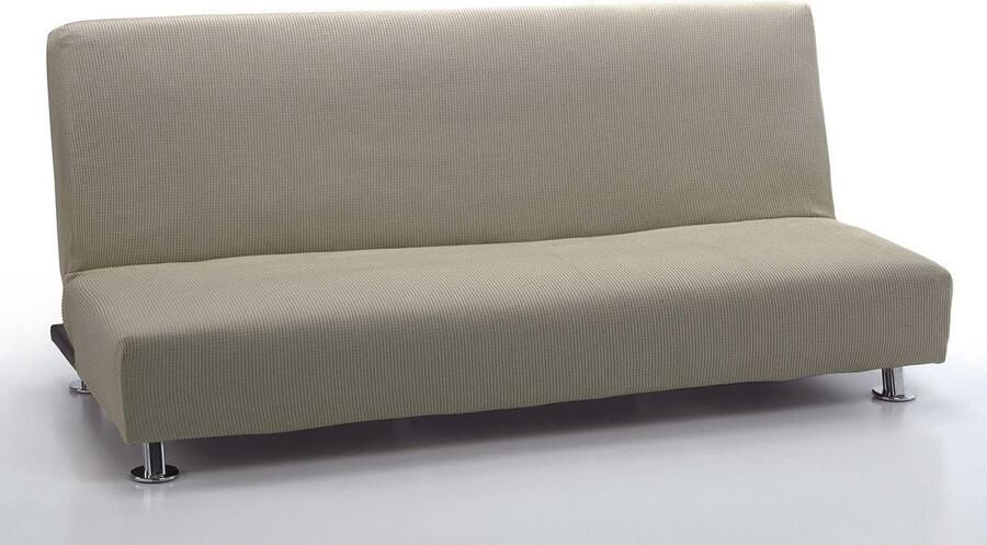 3-zits slaapbank Clic Clac met boxspringbed in linnen