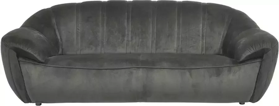 Vente-unique 3-zitsbank van fluweel Antraciet MALVITO L 222 cm x H 82 cm x D 104 cm - Foto 2