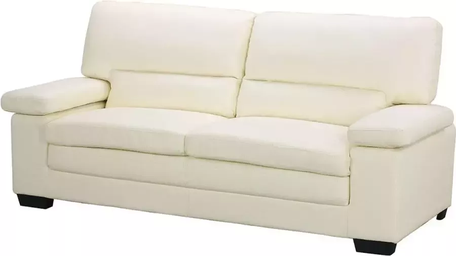 Vente-unique 3-zitsbank van ivoorkleurig buffelleer MIMAS II L 210 cm x H 97 cm x D 89 cm - Foto 2